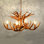 Lampe lustre à 4 lumières Lodge Antler