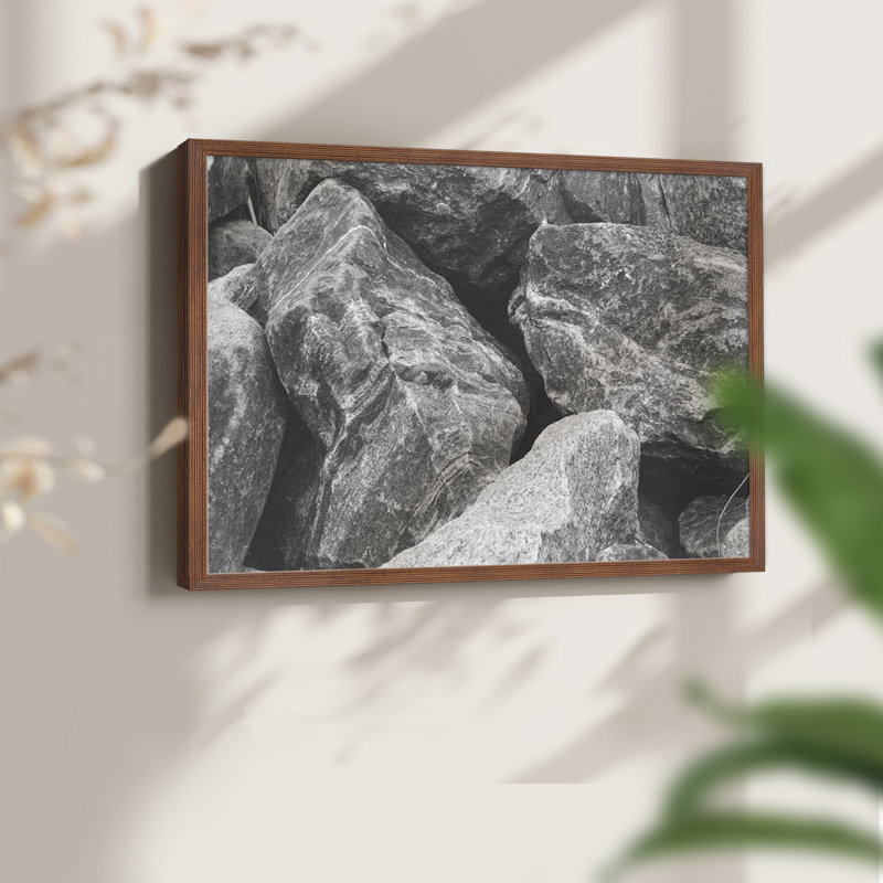 Found Textures VII - Reproduction encadrée - Restickable, H 11 po x l 14 po, Noyer