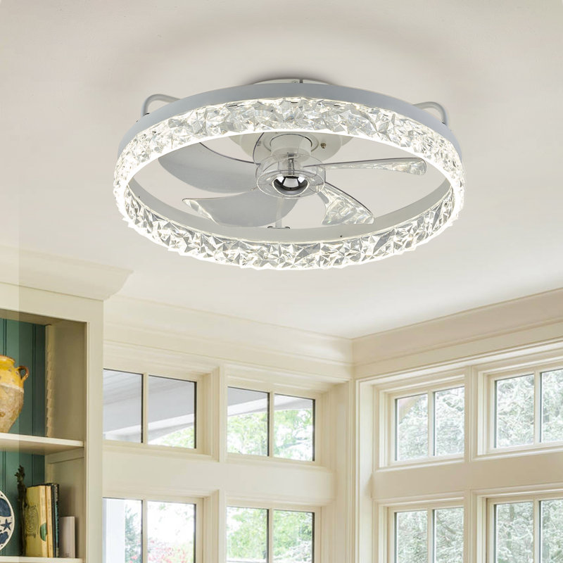 Peronne 20'' Ceiling Fan with LED Lights, White