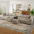 Wylodene 169.4'' Wide Genuine Velvet Reversible Modular Corner Sectional-888410696