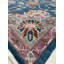 Tapis bleu en laine noué à la main