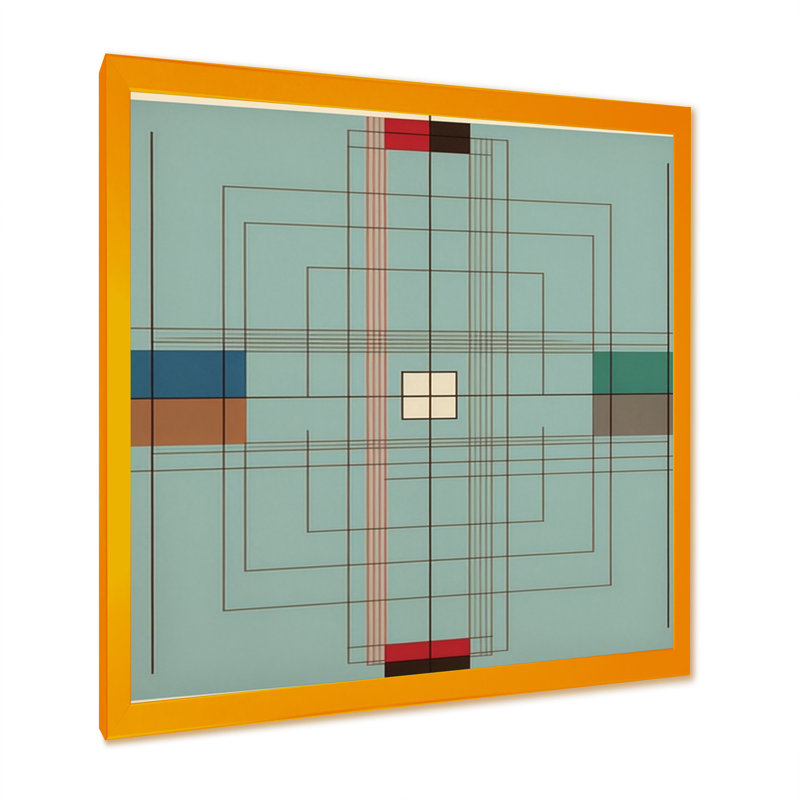 Impression rétro sur toile Mid-Century Vintage IV, Or, L 30 po x H 30 po