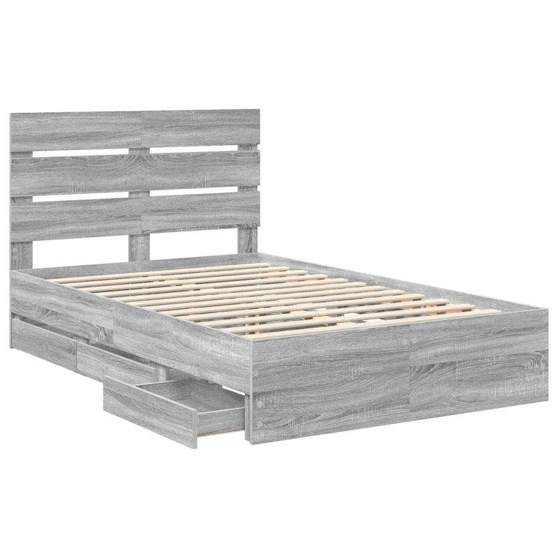 Bed, Small Double (4'), Grey Sonoma