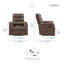 Ensemble de canapé de salon inclinable manuel en microfibre poli 3 pièces avec console centrale Ardyn-2053973163