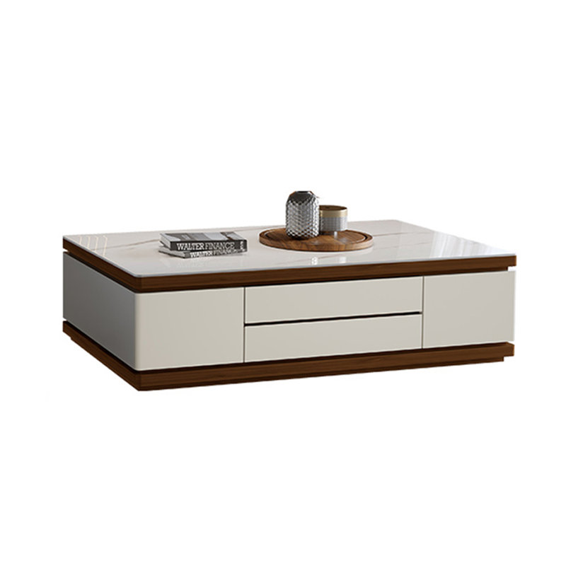 Table basse crème texturée, H 19,68 po x L 59,05 po x l 33,46 po