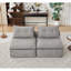 Canapé modulaire polyvalent avec tissu chenille doux et plusieurs coussins pour la détente