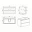 Meuble-lavabo blanc 36 po avec lavabo, grand meuble-lavabo flottant mural pour salle de bain moderne, lavabo blanc une pièce sans drain ni robinet, pré-assemblé-1824710451