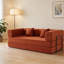 Canapé-lit convertible avec coussin cylindrique et cadre de forme fixe pour des espaces de vie multifonctionnels.-793248487