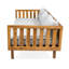 Lit de jour en bois avec matelas à eau et dossier à lattes, l 67,75 x P 32,25 x H 24,00, assemblage requis, 66,64 x l 31,35 x P 23,86