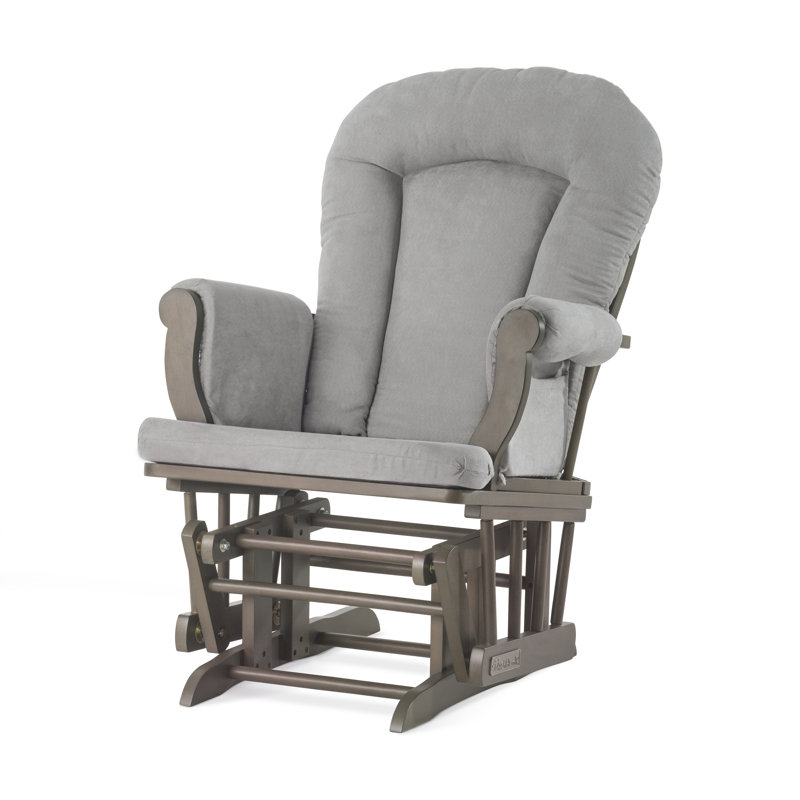 Fauteuil berçant et repose-pieds Cozy, Gris Dapper