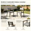Lot de 2 chaises de salle à manger empilables en aluminium pour patio extérieur-1942352561