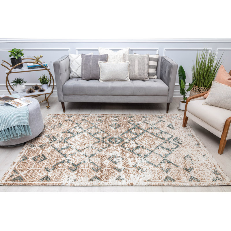 Performance Geometric Indoor Rug, Rectangle 5' x 7'