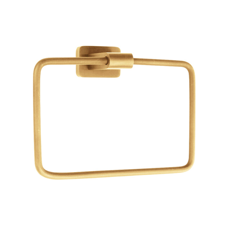 Eleganza Towel Ring, Brushed Gold