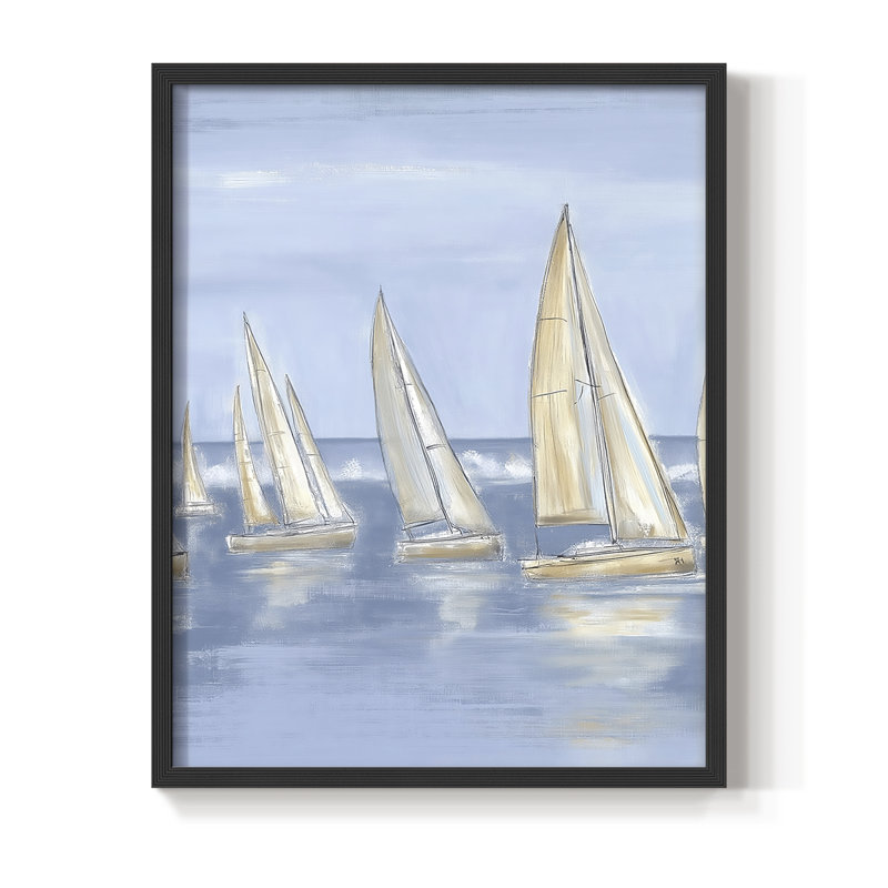 NAUTICAL Series VII, reproduction encadrée - bois massif, Noir, noir, noir, noir, H 21 po x l 17 po