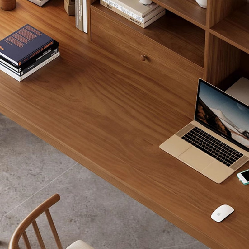 Bureau d'écriture rectangulaire en bois massif noyer, H 53,15 po x l 62,99 po x P 23,62 po