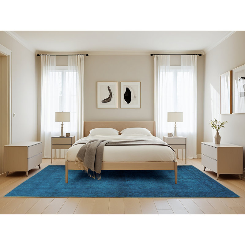 Tapis turquoise Maudine Contemporary 1951, Rectangle de 5 pi x 8 pi