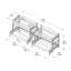 Lit superposé double/quadruple de style ferme, bois flotté-1748878194