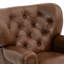 Fauteuil inclinable pivotant en cuir capitonné surdimensionné de 38 po avec 270 ° et 270 °