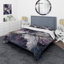 Ensemble de housse de couette en microfibre / polyester mauve et explorant la langue de peinture III Bedding