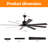 Walnut LED Ceiling Fan Light With 8 Blades, Remote, Dimmable – For Living Room, Bedroom & Dining Room