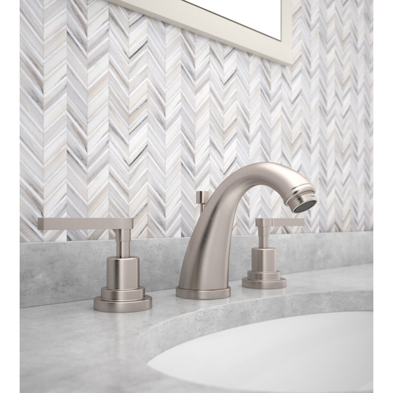 Lombardia® Widespread Bathroom Faucet with Drain Assembly, Cross Handle, Unlacquered Brass