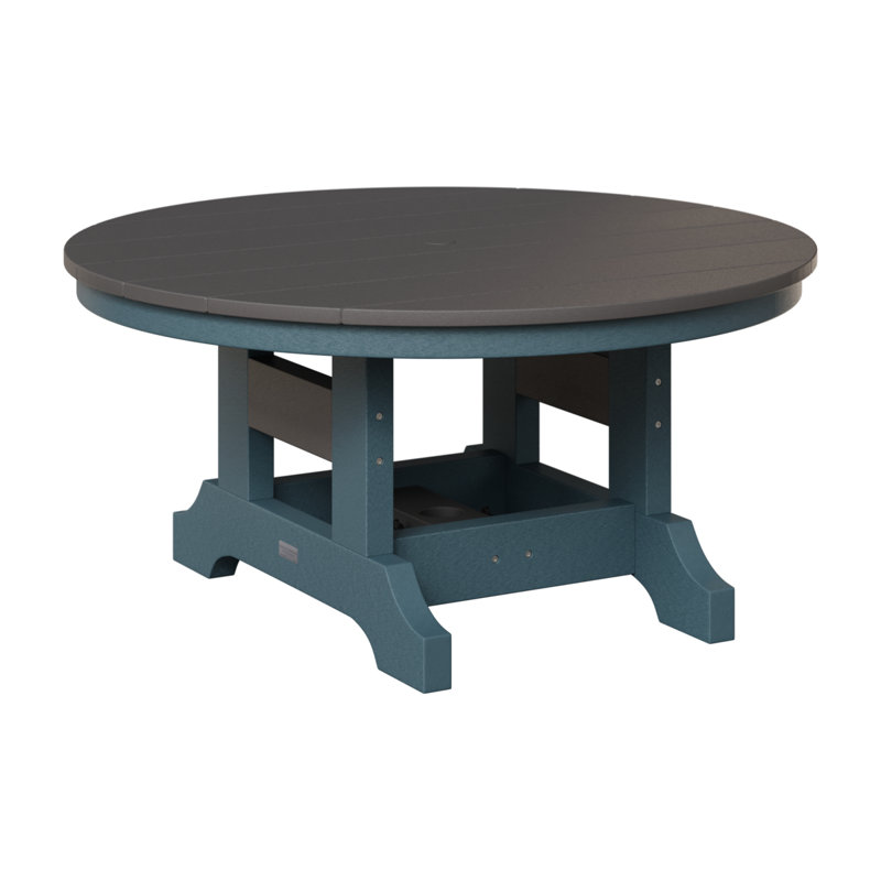 Garden Classic Outdoor Round Coffee Table, Slate, Smoke Gray