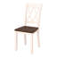 Ensemble de table de cuisine en bois 6 pièces, ensemble de table de salle à manger rustique rustique avec 4 chaises à dossier croisé et banc, blanc et cerisier