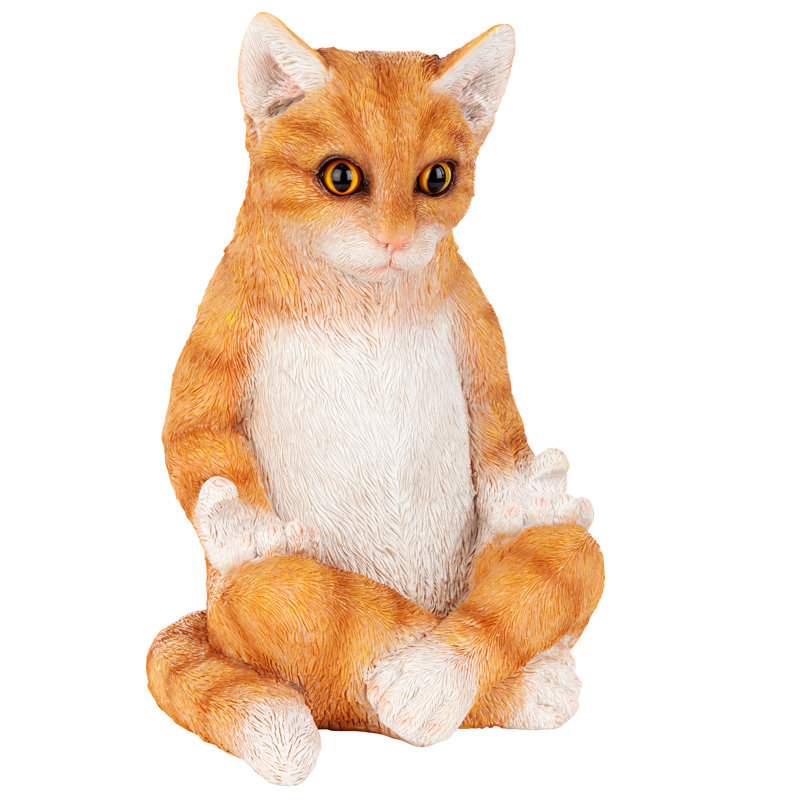 Statue pour chat zen kitty méditant