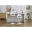 Bar Stools Set of 2 Modern Grey PU Counter Height Barstool, High Padded Swivel Adjustable Barstools with Back for Bar Counter and Kitchen Island-288005263