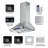 36 inch 900 CFM Convertible Wall Mount Range Hood 4 Speed Quiet Stainless Steel Remote and Touch Panel Control with LED Lights