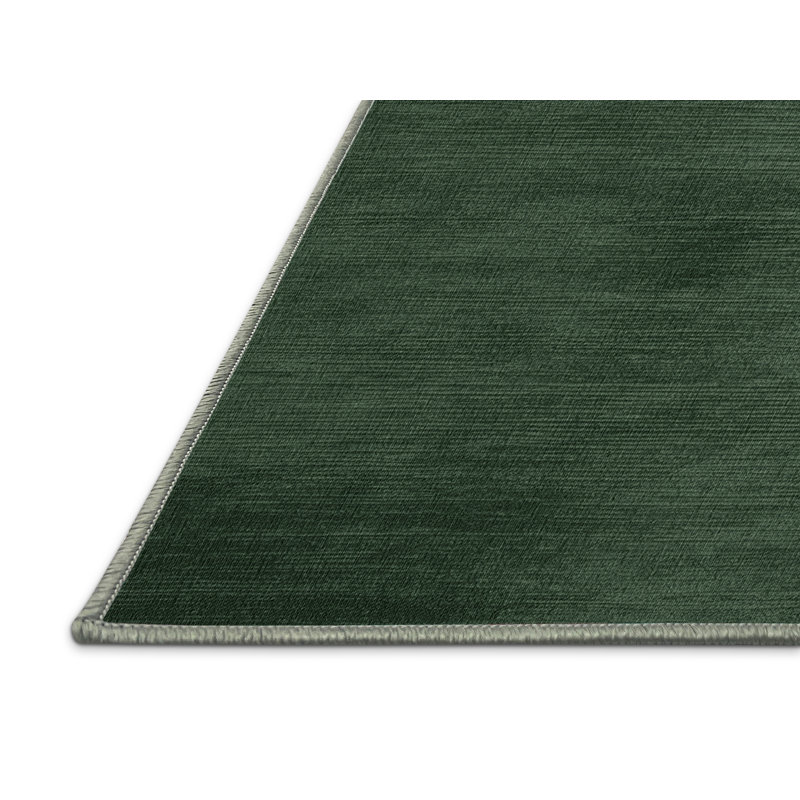 Tapis vert uni lavable à la machine, Rectangulaire 2 pi x 3 pi