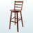 Tazewell Swivel Bar Stool with Ladder-back, Walnut