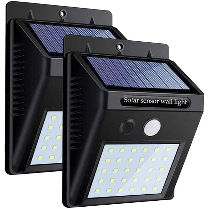 Solar Powered Motion Sensor Wall Lights Waterproof, Super Bright, Wireless, (2 Pack)