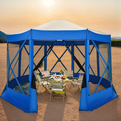 Pièce moustiquaire 15 x 15 avec moustiquaire, auvent pour tente Hub Hub