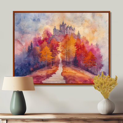 Décoration murale orange, rouge et automne en France I - Châteaux