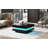 Deontea Pedestal  High Gloss Minimalist Design with LED Lights, 2-Tier Square Coffee Table, Centre Table, Living Room Table-579887726