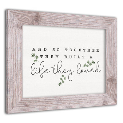 «Build A Life Together», reproduction encadrée