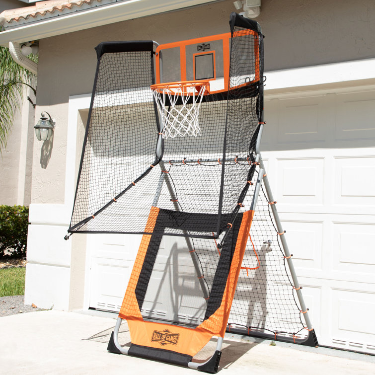 Wall Mounted Fan Backboard With 2 nets Basketball Hoop and Rim Outdoor  Indoor Sports