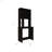 Black Wengue 4-Shelf Computer Desk With Hutch