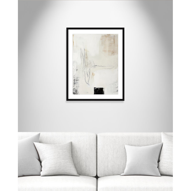 «Neutral Balance III» par Lazar Studio, L 23,5 po x H 29,5 po, Imprimé mat, Noir satiné