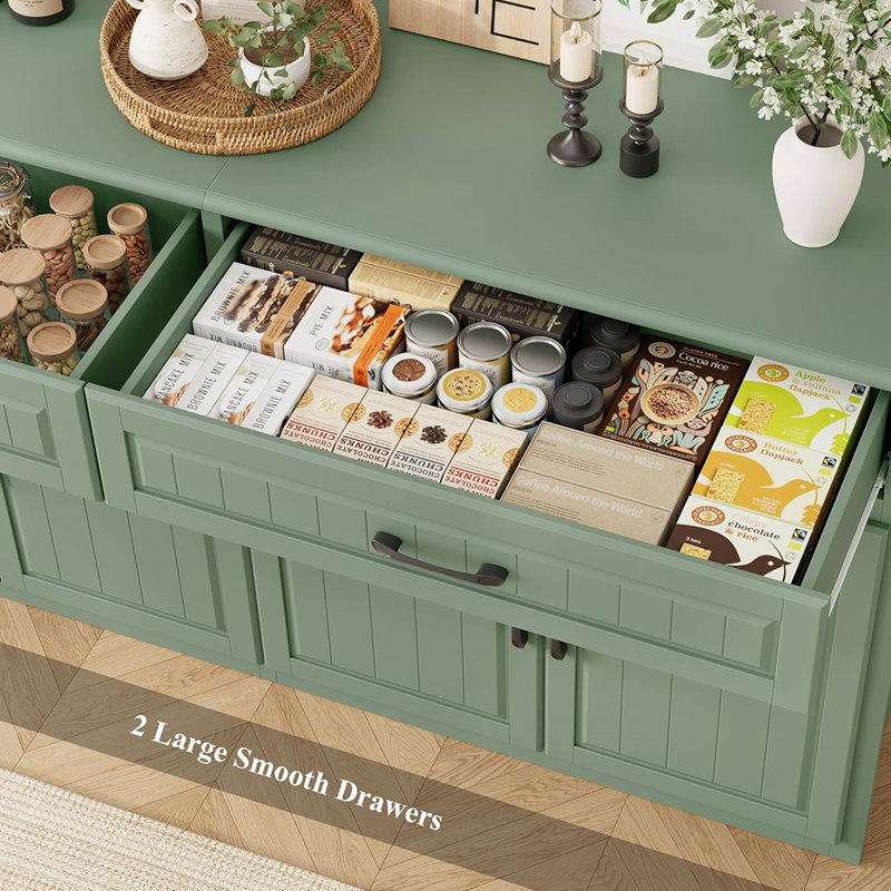 Buffet moderne 63 "avec tiroirs - vert