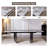 Keeli Extendable Sintered Stone Dining Table with 8 Leather Chairs Dining Set