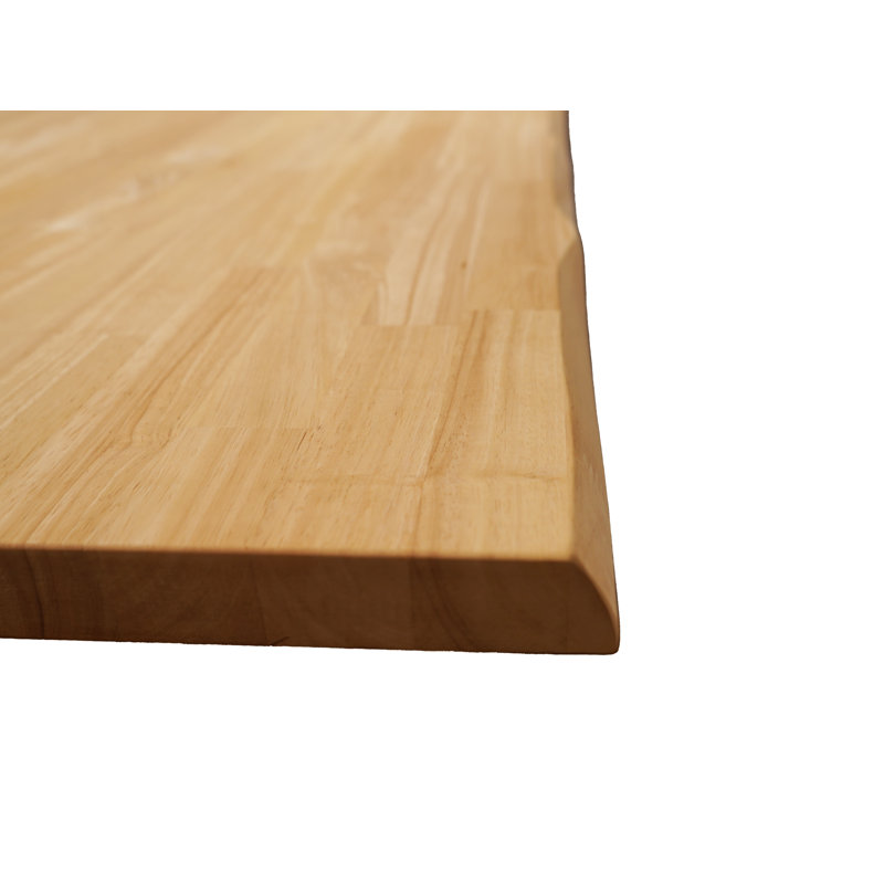 Live Edge 70 in x 35 in x 1.5 Rectangular Counter Top, Unfinished Hevea