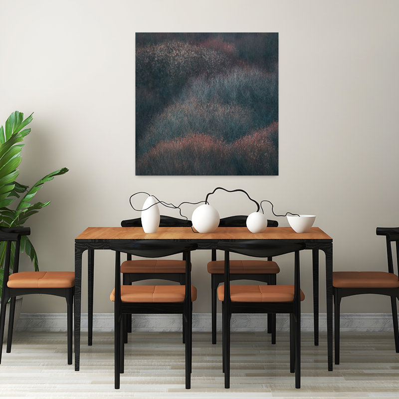 Waves Of Silence, art mural contemporain abstrait, H 32 po x l 32 po