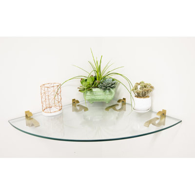 Tablette d'angle en verre Daesean