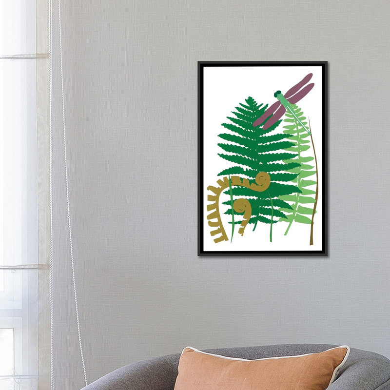 « palm imaginaire jardin ii », impression sur toile, H 26 po x l 18 po x P 1,5 po, Toile avec cadre noir