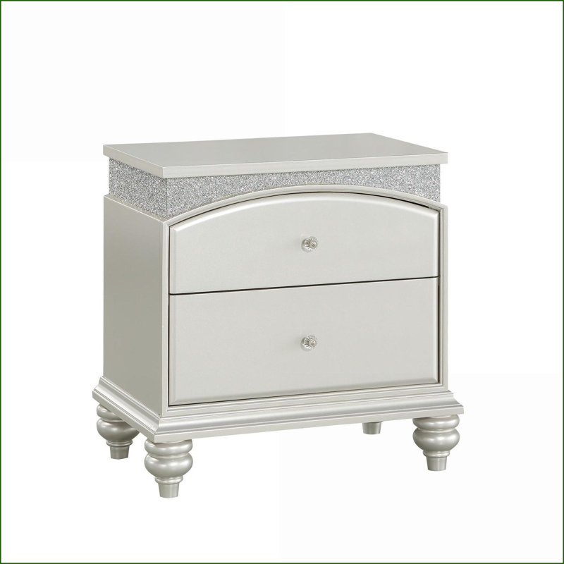 Table de chevet 2 tiroirs Platinum