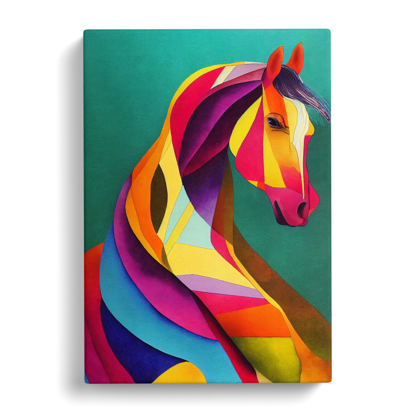 Abstract Horse No.5 - Wrapped Canvas, 60cm H x 40cm W x 3cm D