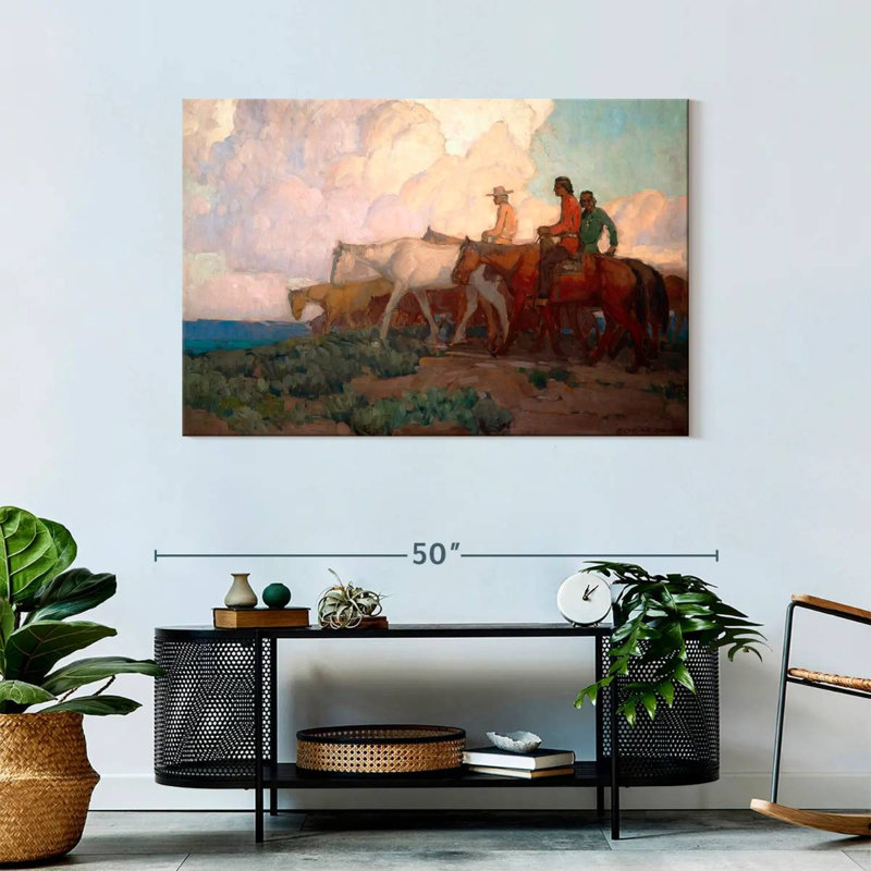 Lelar Navajo Range Riders, 30" H x 45" W
