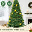 Arbre de Noël artificiel pré-éclairé avec lumières DEL chaudes - vert Noël, assemblage facile, branches articulées et support en métal robuste-747095554
